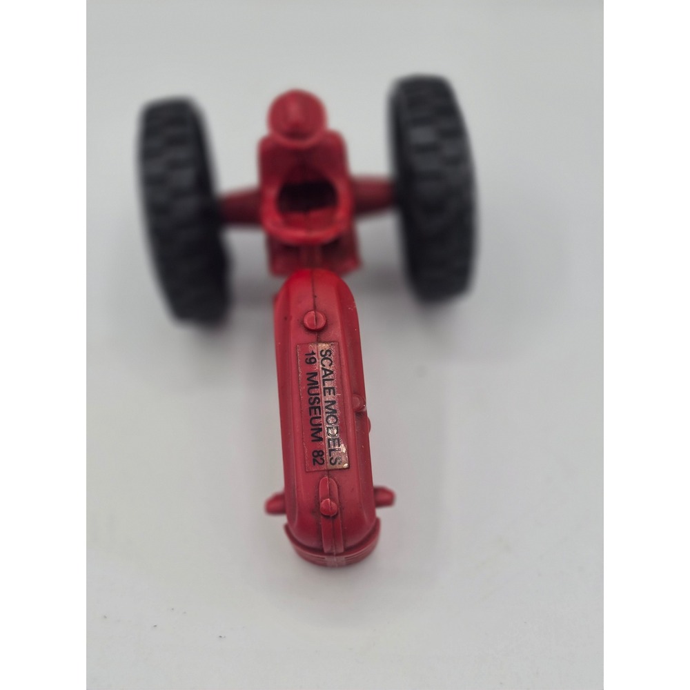Vtg Scale Models 19 Museum 82 Red Plastic Toy Tractor with Driver Figure *Parts